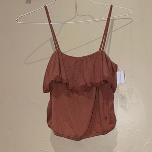American Eagle Crop Spaghetti Strap Top- Size S